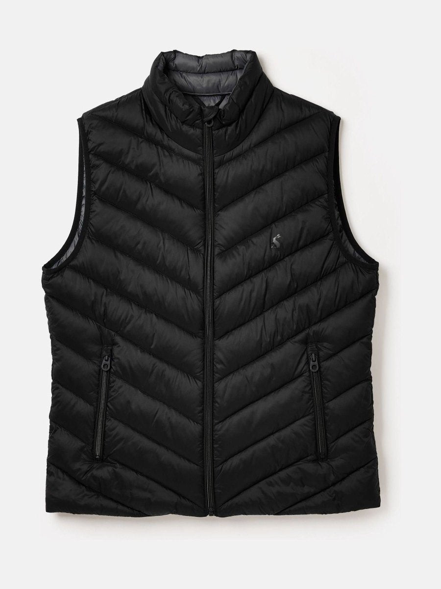 Garrett Black Showerproof Padded Gilet - RUTHERFORD & Co