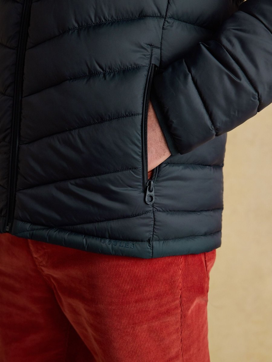 Garrett Navy Showerproof Padded Jacket - RUTHERFORD & Co