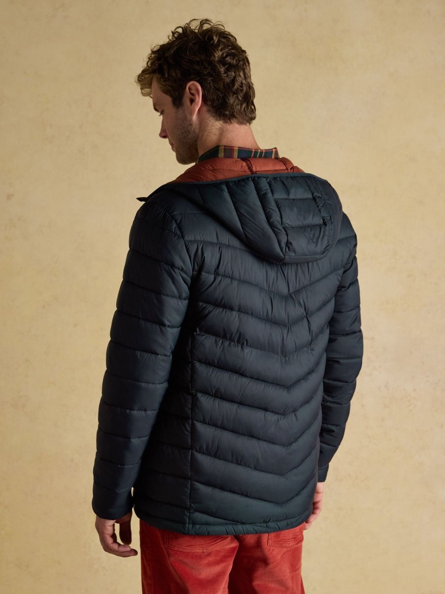 Garrett Navy Showerproof Padded Jacket - RUTHERFORD & Co