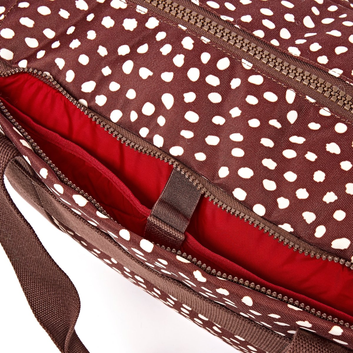 Gatwick Carry-On Duffel Bag in Brown Dot - Medium - RUTHERFORD & Co