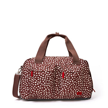Gatwick Carry-On Duffel Bag in Brown Dot - Medium - RUTHERFORD & Co