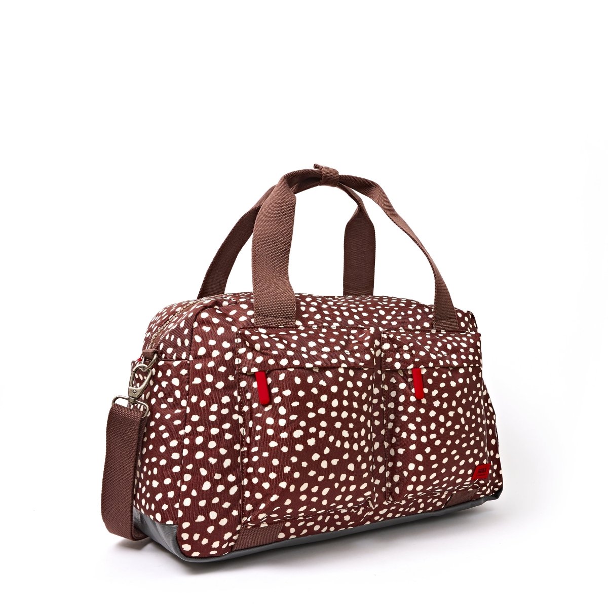 Gatwick Carry-On Duffel Bag in Brown Dot - Medium - RUTHERFORD & Co