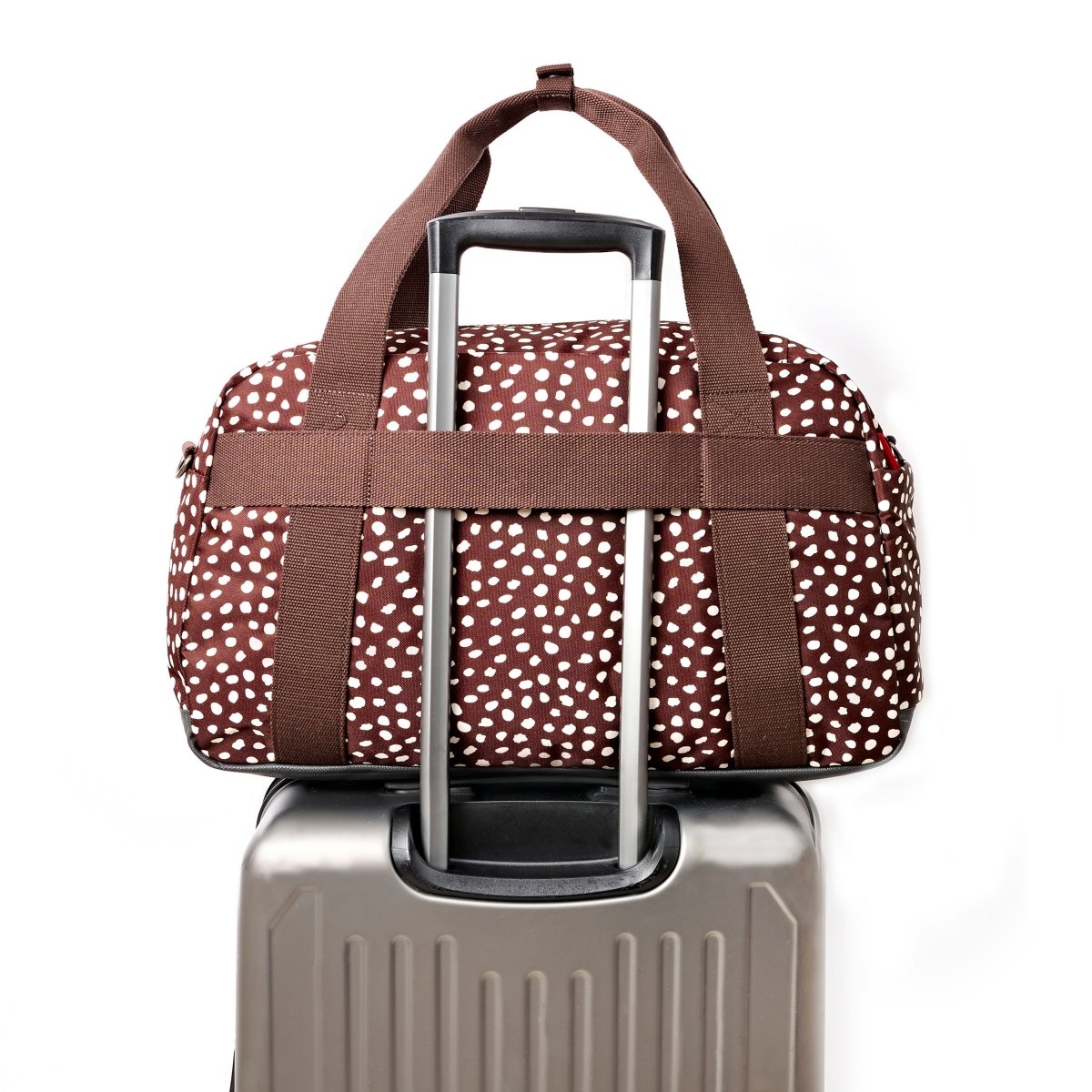 Gatwick Carry-On Duffel Bag in Brown Dot - Small - RUTHERFORD & Co