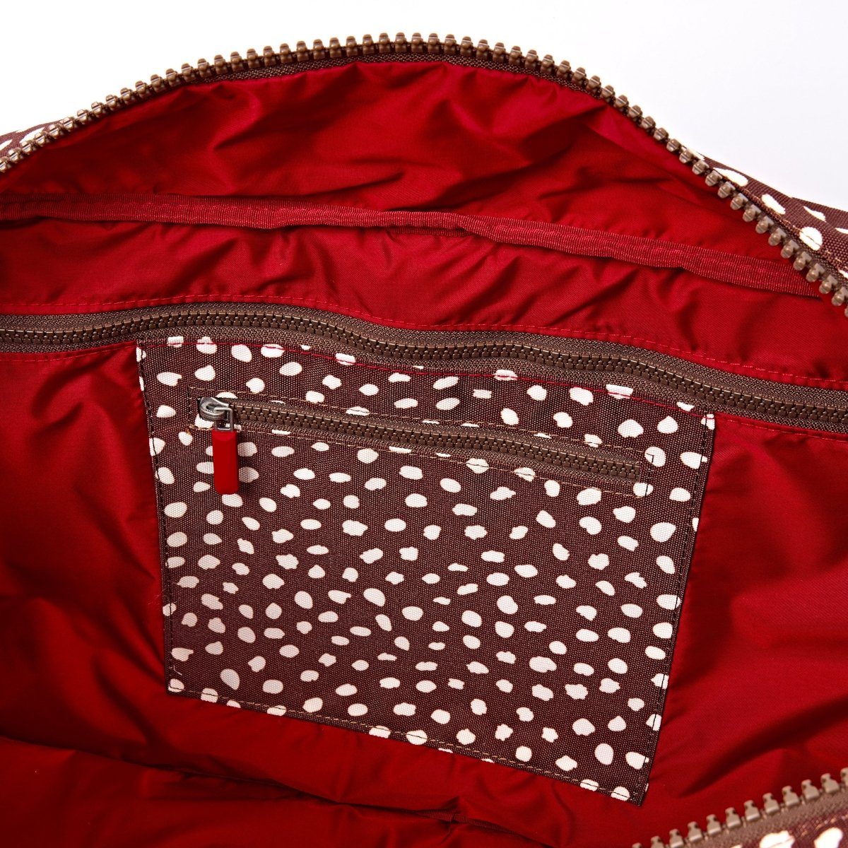 Gatwick Carry-On Duffel Bag in Brown Dot - Small - RUTHERFORD & Co