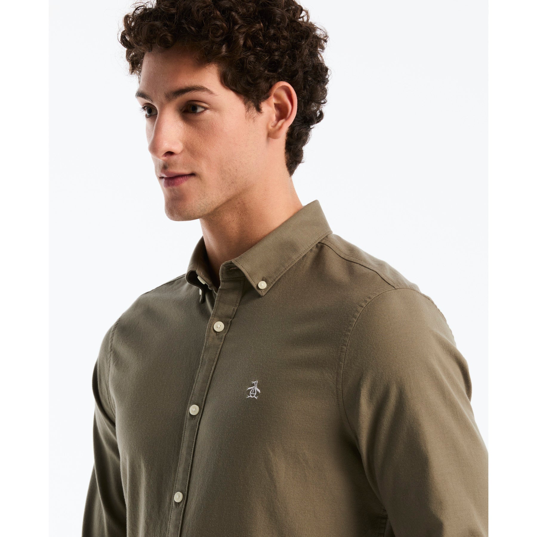 Oxford Shirt In Dusty Olive