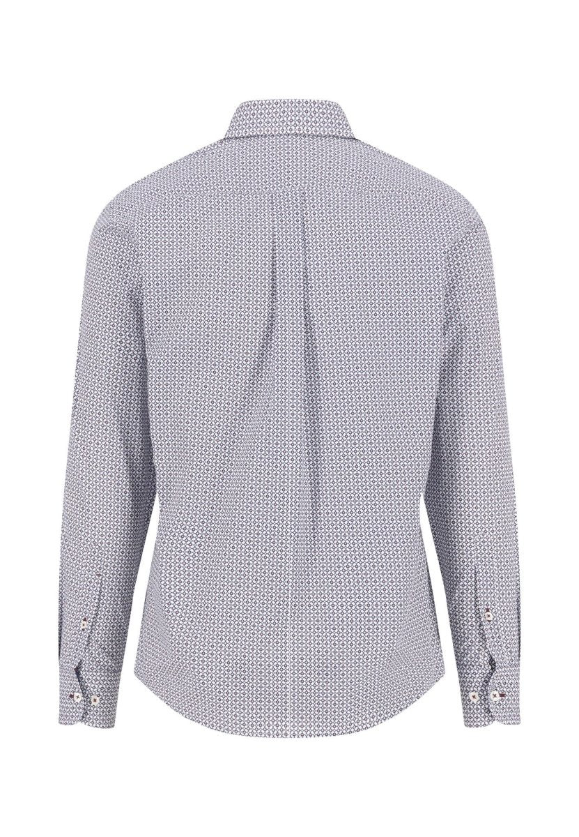 Geometric Print, Button Down Shirt - RUTHERFORD & Co