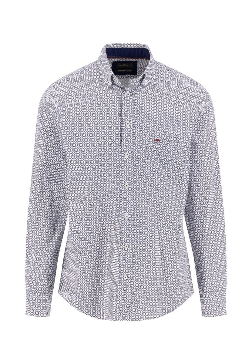 Geometric Print, Button Down Shirt - RUTHERFORD & Co