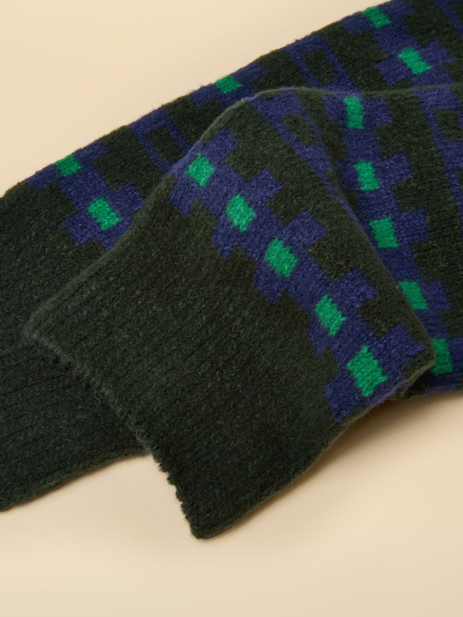 Geometric Socks - Green - RUTHERFORD & Co