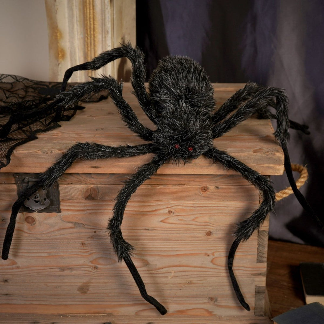Giant Black Touch Spider Decoration - RUTHERFORD & Co
