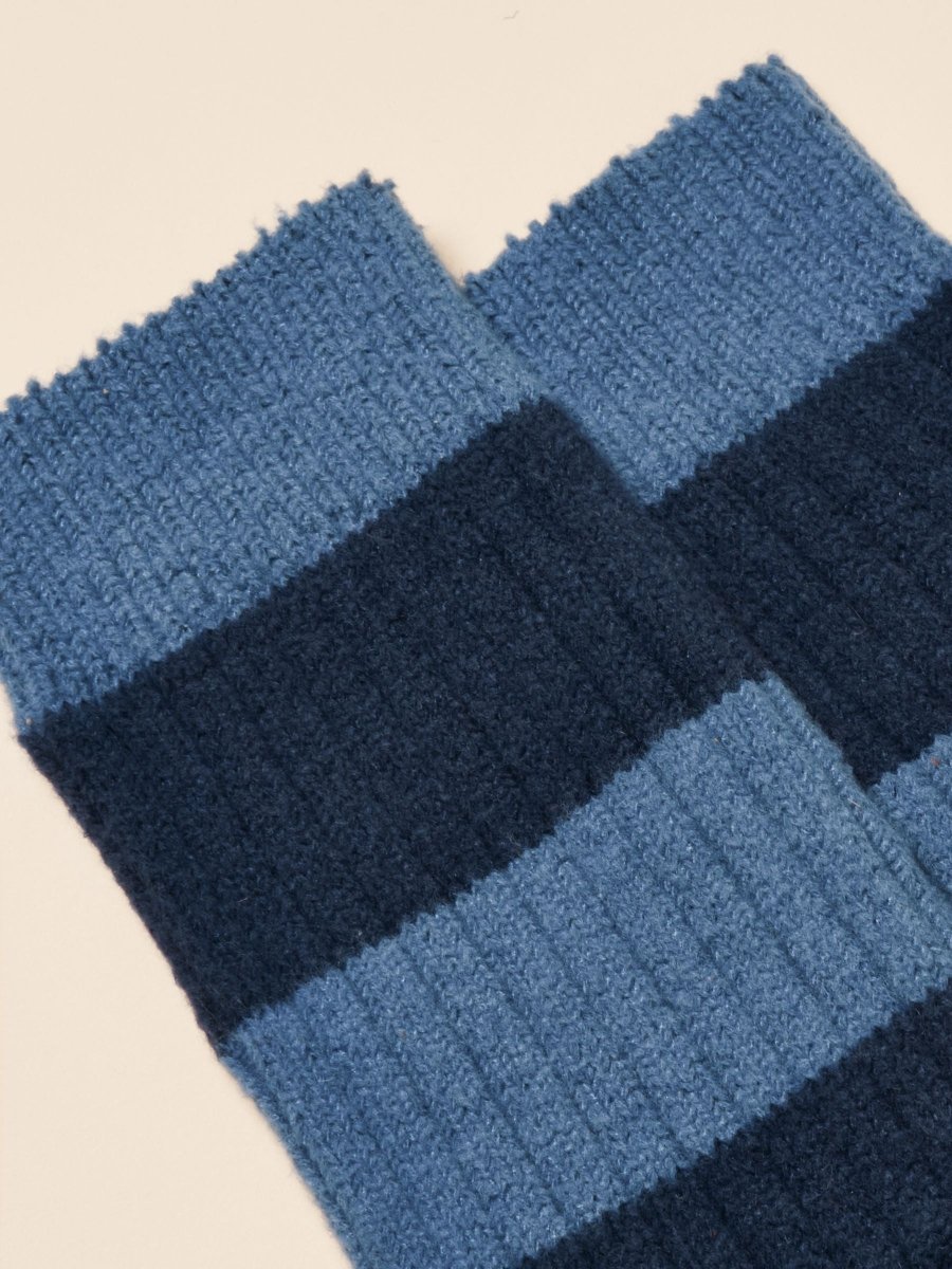 Gibson Blue/Navy Cosy Socks - RUTHERFORD & Co