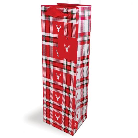 Gift Bag Bottle Tartan - RUTHERFORD & Co