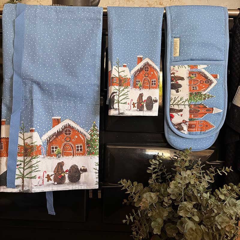Gingerbread Village Tea Towel - RUTHERFORD & Co