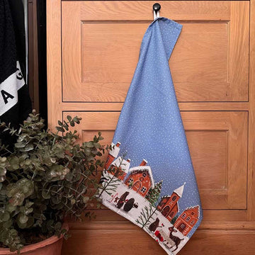 Gingerbread Village Tea Towel - RUTHERFORD & Co