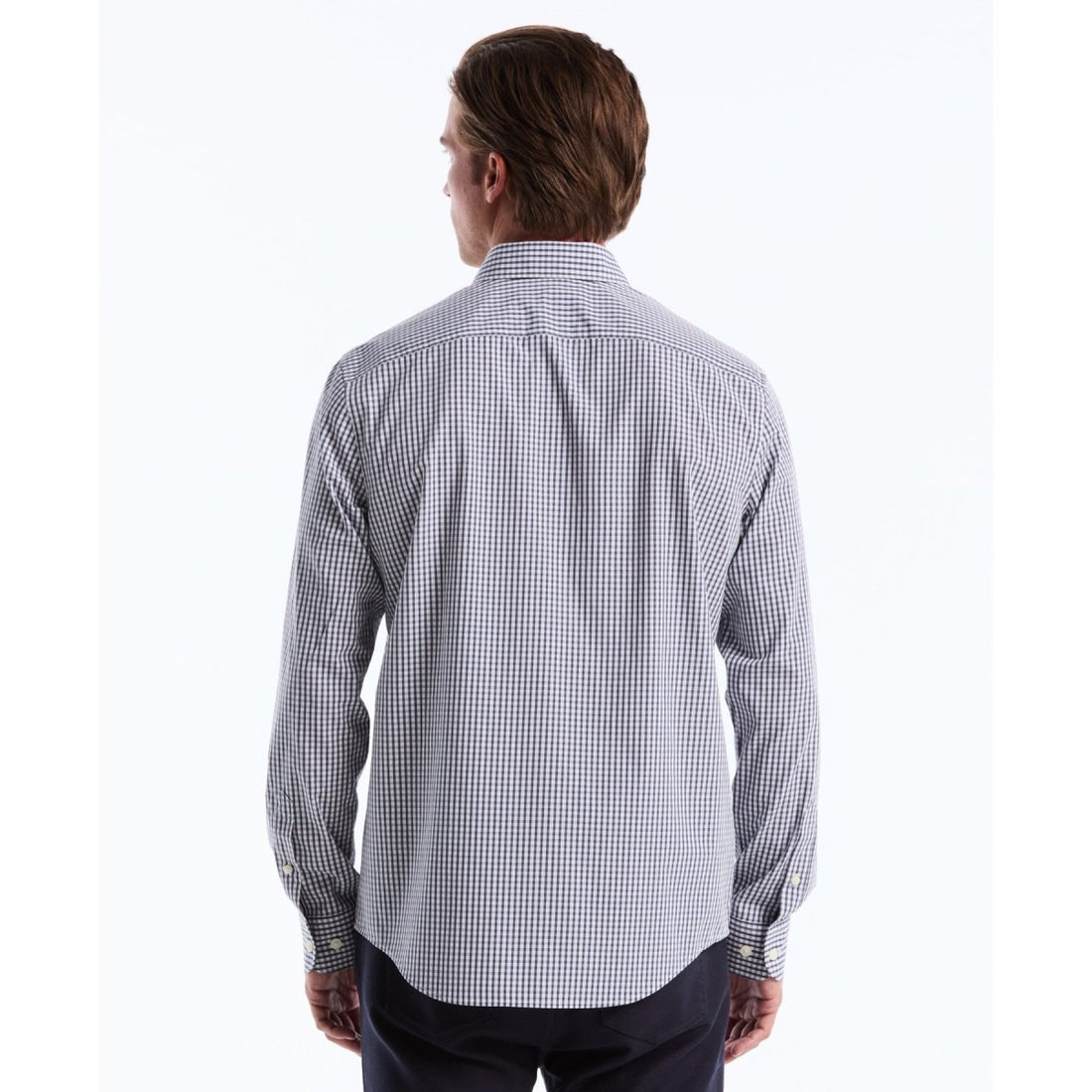 Gingham Shirt In Sargasso Sea - RUTHERFORD & Co