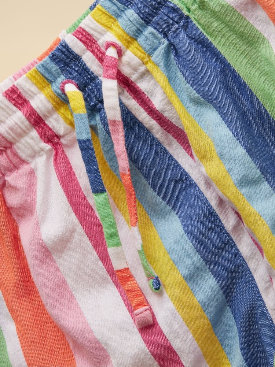 Girls' Amara Multi Striped Woven Shorts - RUTHERFORD & Co