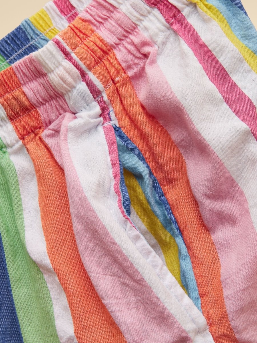Girls' Amara Multi Striped Woven Shorts - RUTHERFORD & Co