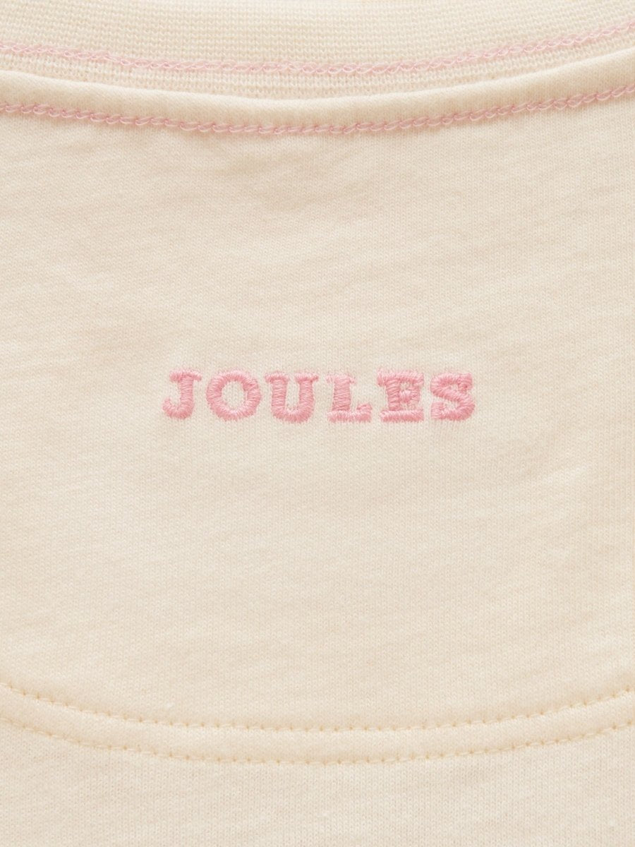 Girls' Ava Cream Applique Long Sleeve Top - RUTHERFORD & Co