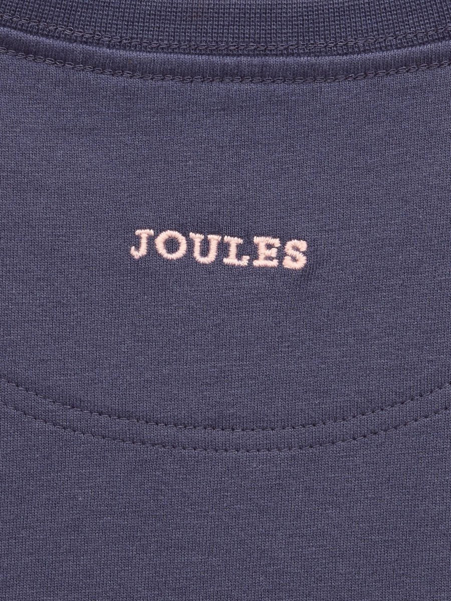 Girls' Ava Navy Blue Applique Long Sleeve Top - RUTHERFORD & Co