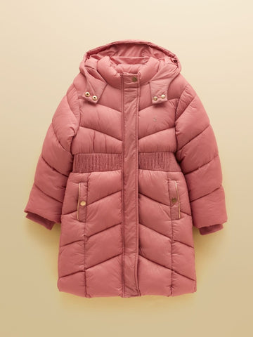Girls' Chloe Pink Showerproof Padded Coat - RUTHERFORD & Co
