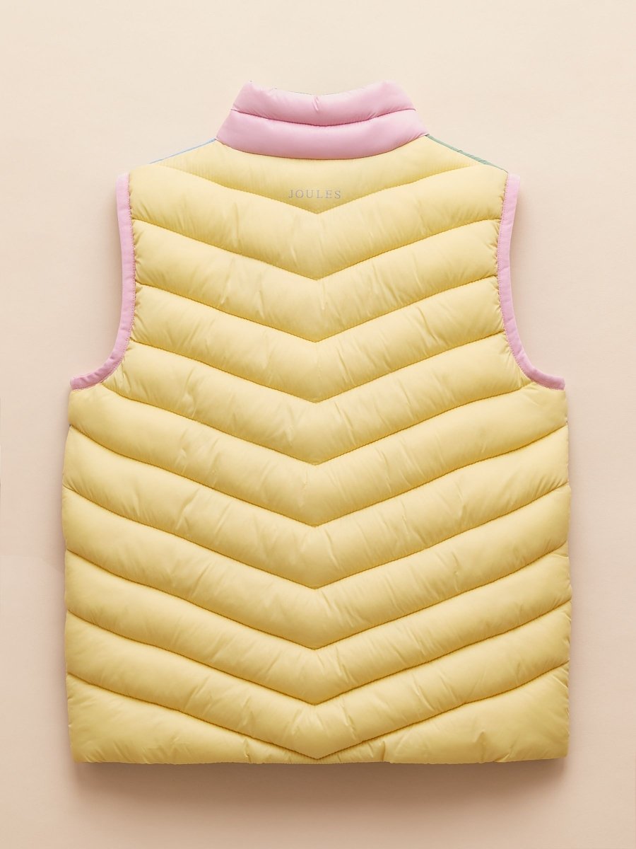 Girls' Crofton Gilet Blue Hotchpotch Showerproof Padded Gilet - RUTHERFORD & Co