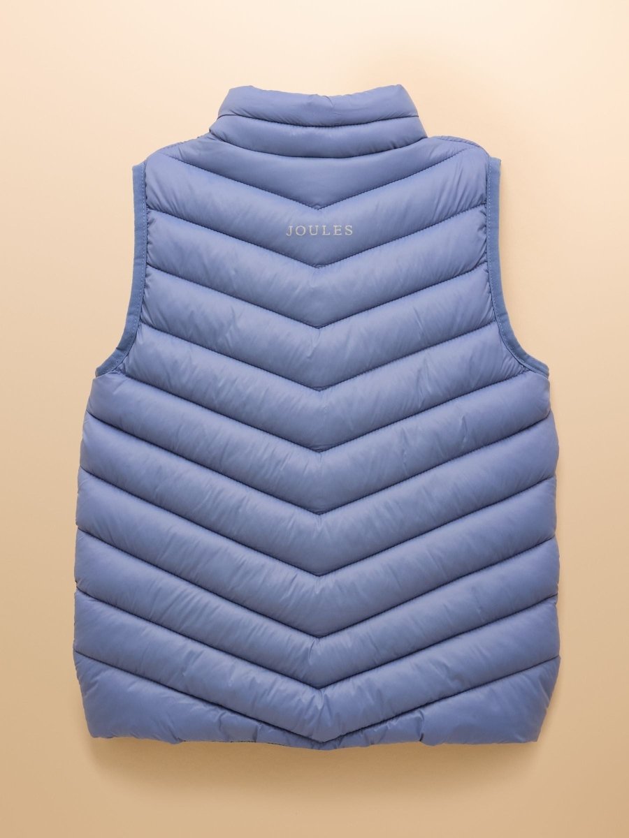 Girls' Crofton Gilet Blue Showerproof Padded Gilet - RUTHERFORD & Co