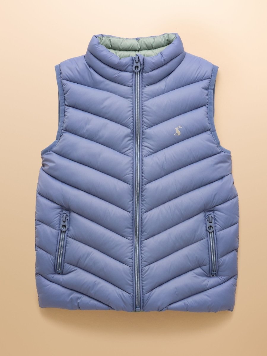 Girls' Crofton Gilet Blue Showerproof Padded Gilet - RUTHERFORD & Co