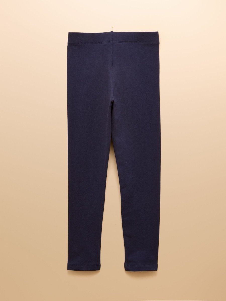 Girls' Deedee Navy Blue Jersey Leggings - RUTHERFORD & Co
