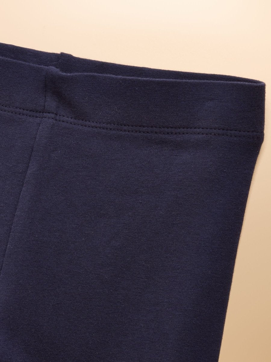 Girls' Deedee Navy Blue Jersey Leggings - RUTHERFORD & Co