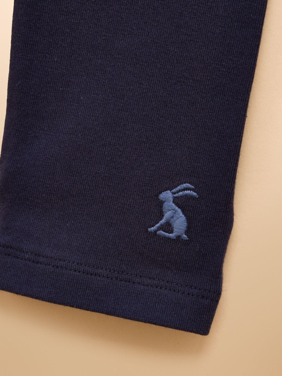 Girls' Deedee Navy Blue Jersey Leggings - RUTHERFORD & Co