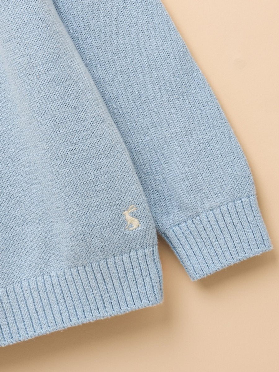 Girls' Fairisle Blue Horse Knitted Jumper - RUTHERFORD & Co