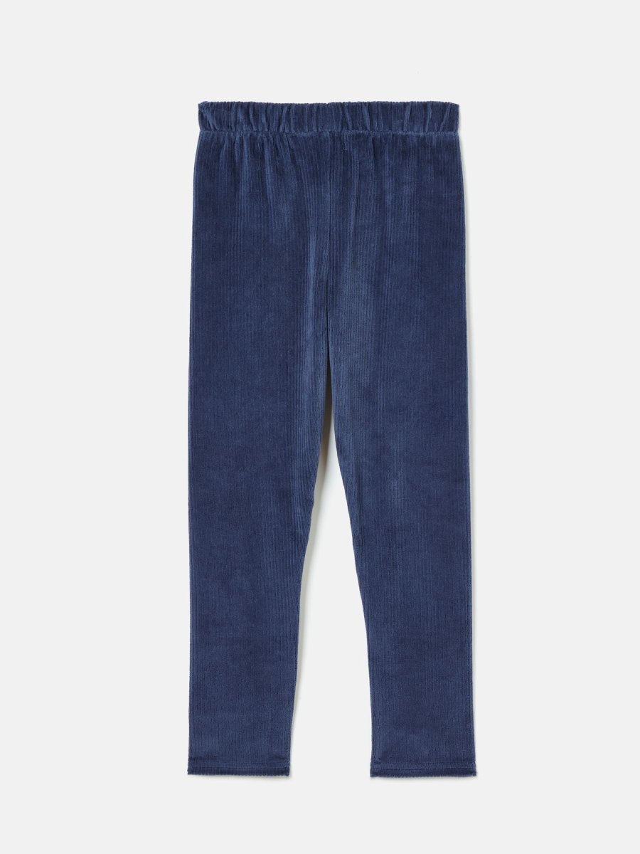 Girls' Giddy Up Navy Blue Stretch Cord Legging - RUTHERFORD & Co