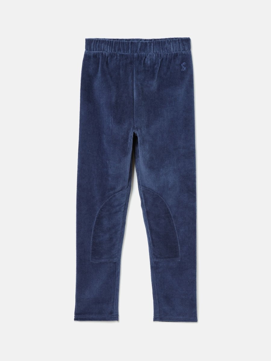 Girls' Giddy Up Navy Blue Stretch Cord Legging - RUTHERFORD & Co