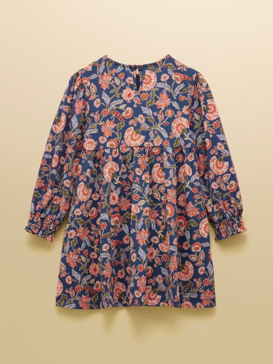 Girls' Hampton Multi Floral Long Sleeve Jersey Dress - RUTHERFORD & Co