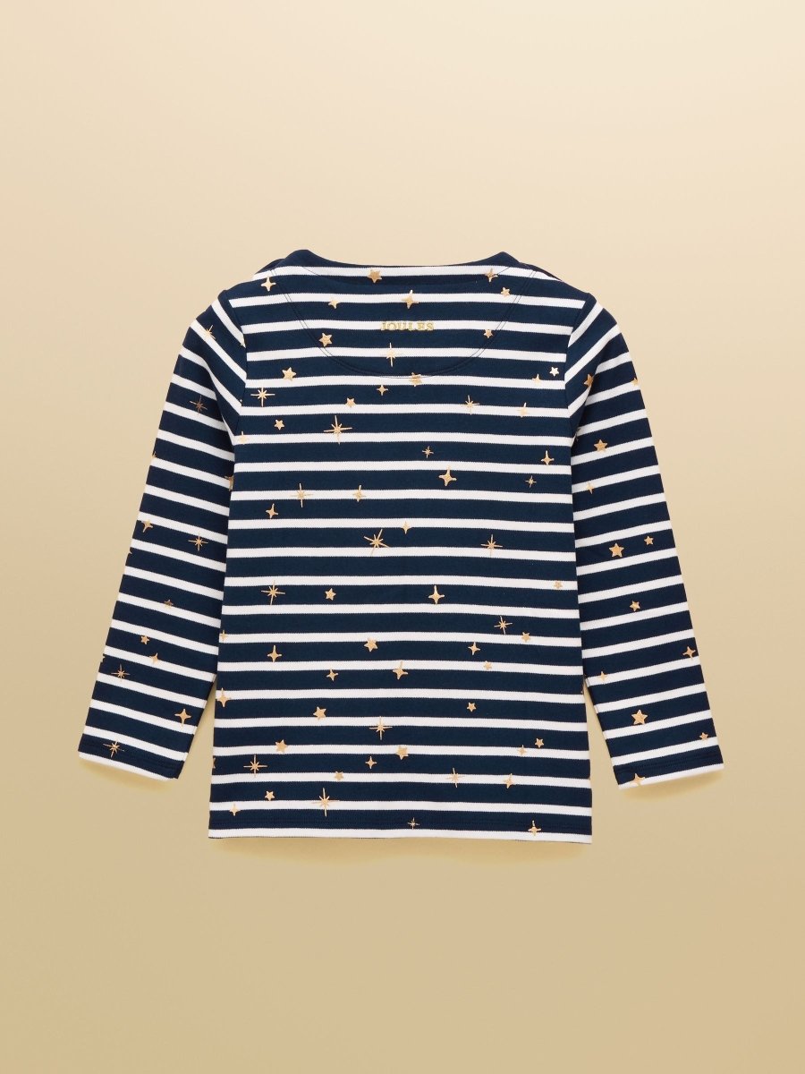 Girls' Harbour Navy Stripe Long Sleeve Jersey Top - RUTHERFORD & Co
