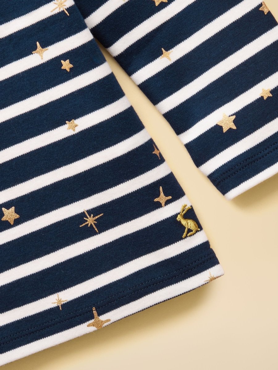 Girls' Harbour Navy Stripe Long Sleeve Jersey Top - RUTHERFORD & Co