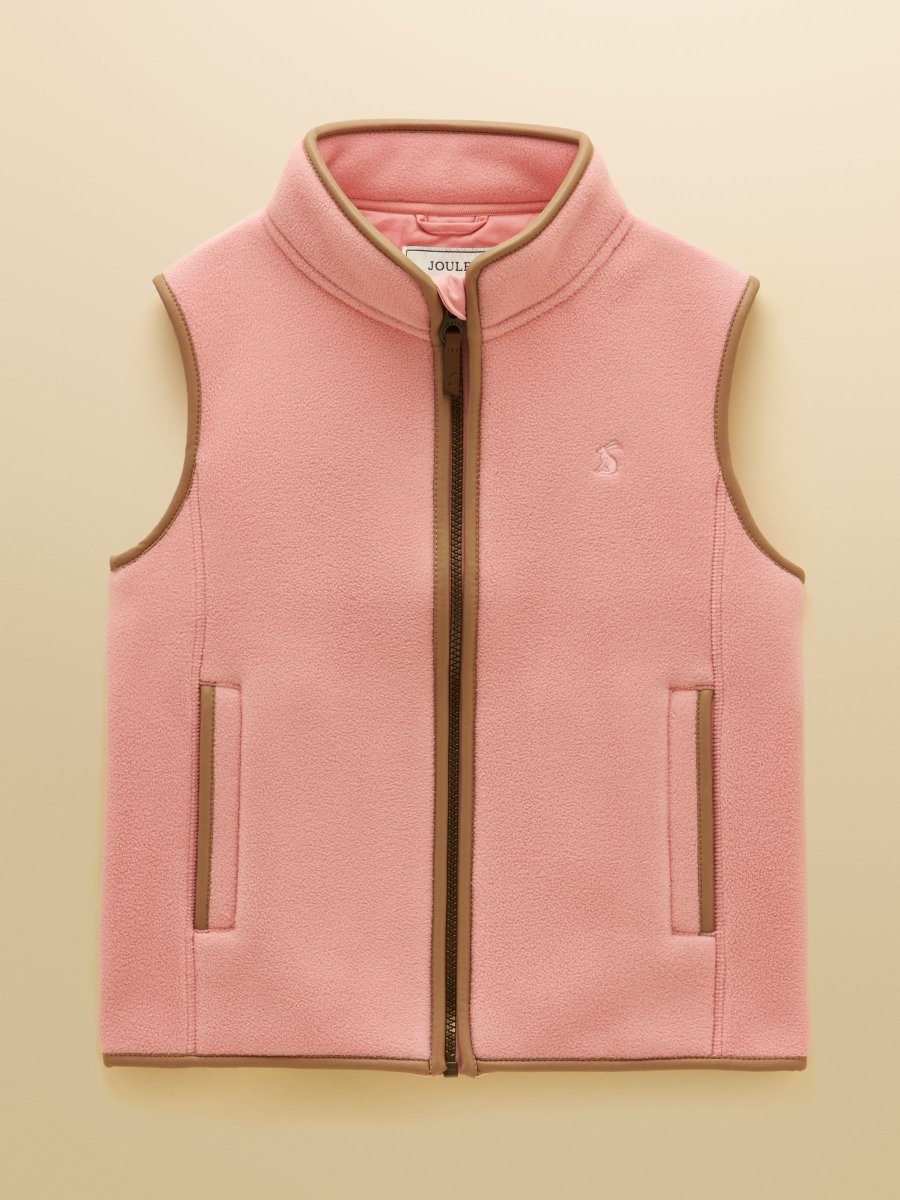 Girls' Heritage Pink Fleece Gilet - RUTHERFORD & Co