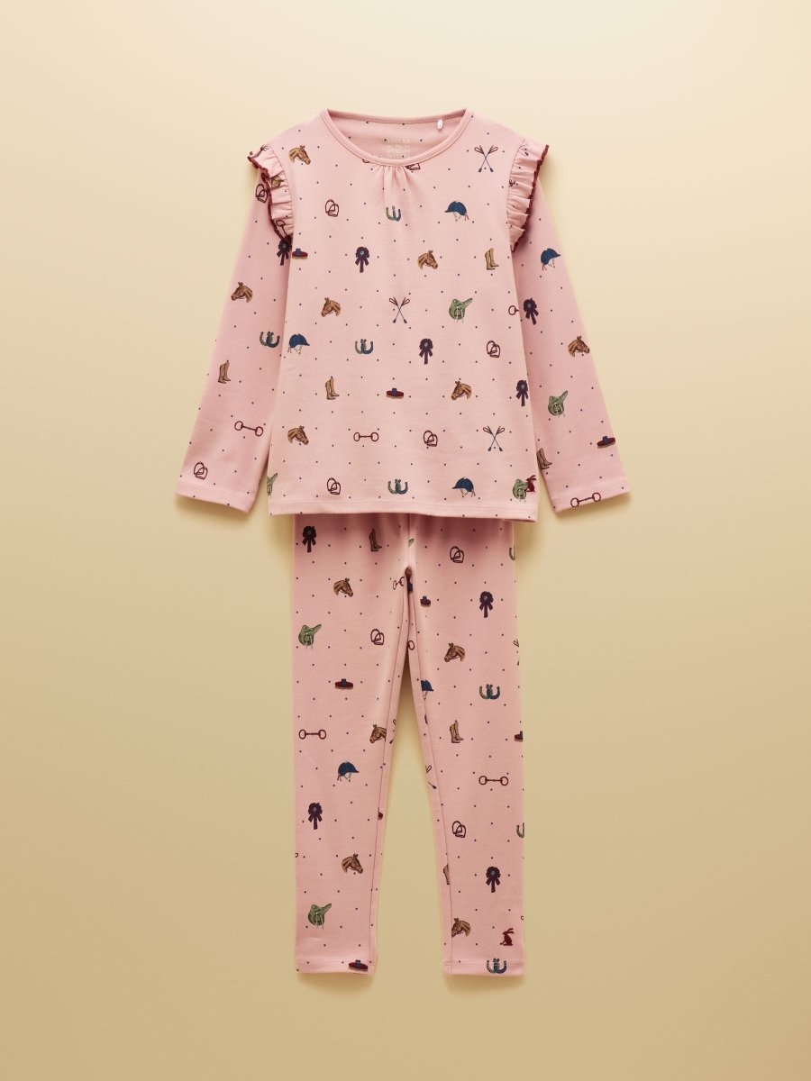 Girls' Kipwell Pink Long Sleeve Pyjama Set - RUTHERFORD & Co
