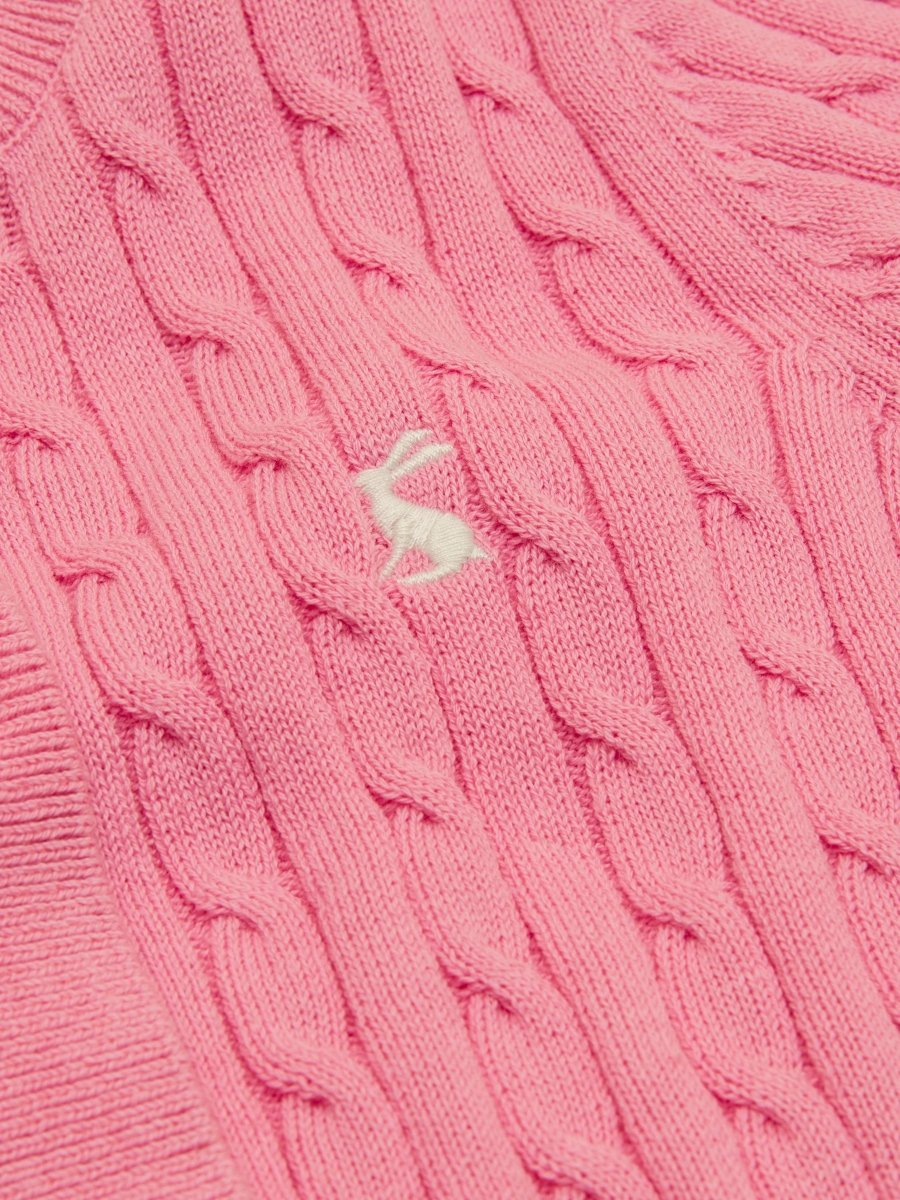 Girls' Mallory Pink Cable Cardigan - RUTHERFORD & Co
