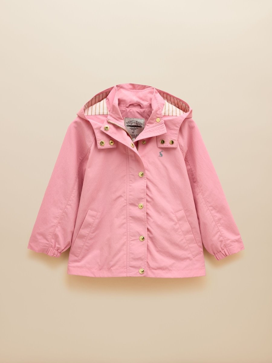 Girls' Meadow Pink Showerproof Raincoat With Hood - RUTHERFORD & Co