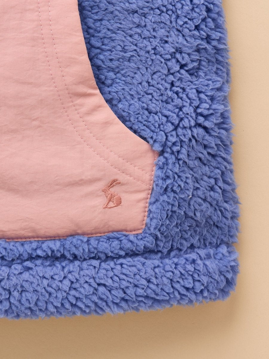 Girls' Tilly Blue Colourblock Fleece Gilet - RUTHERFORD & Co