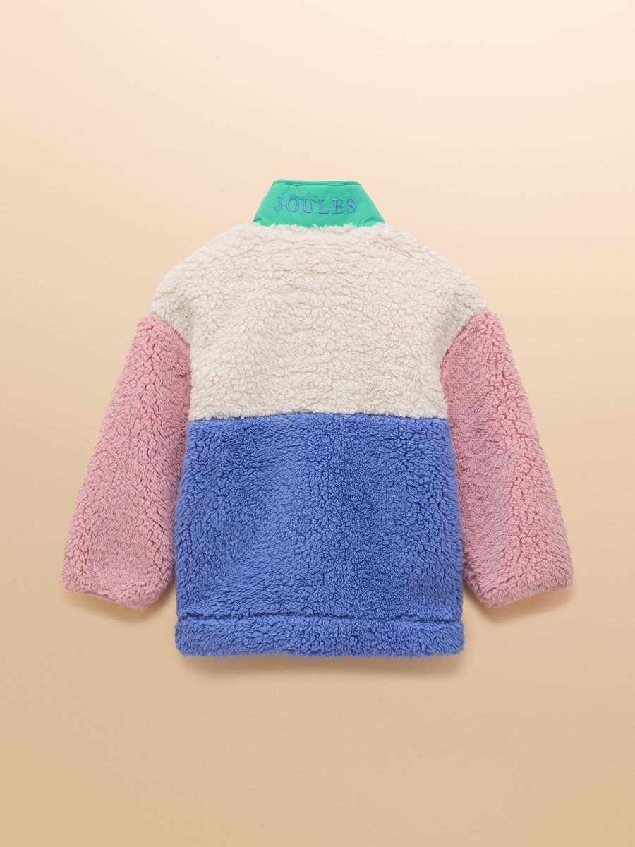 Girls' Tilly Blue Colourblock Quarter Zip Fleece - RUTHERFORD & Co