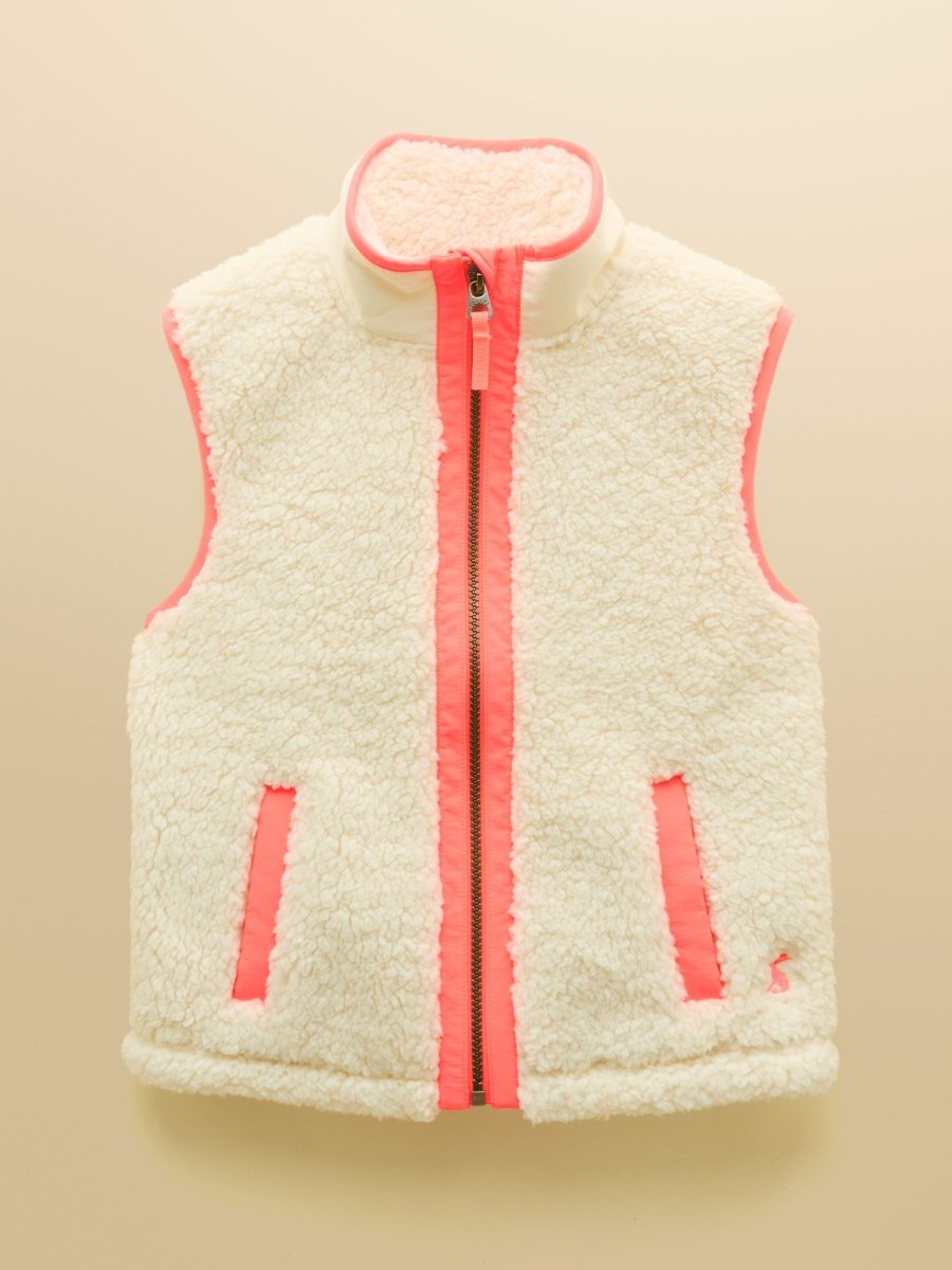 Girls' Tilly Cream Fleece Gilet - RUTHERFORD & Co