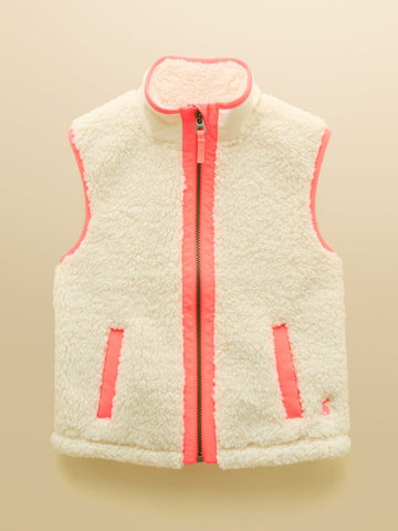 Girls' Tilly Cream Fleece Gilet - RUTHERFORD & Co