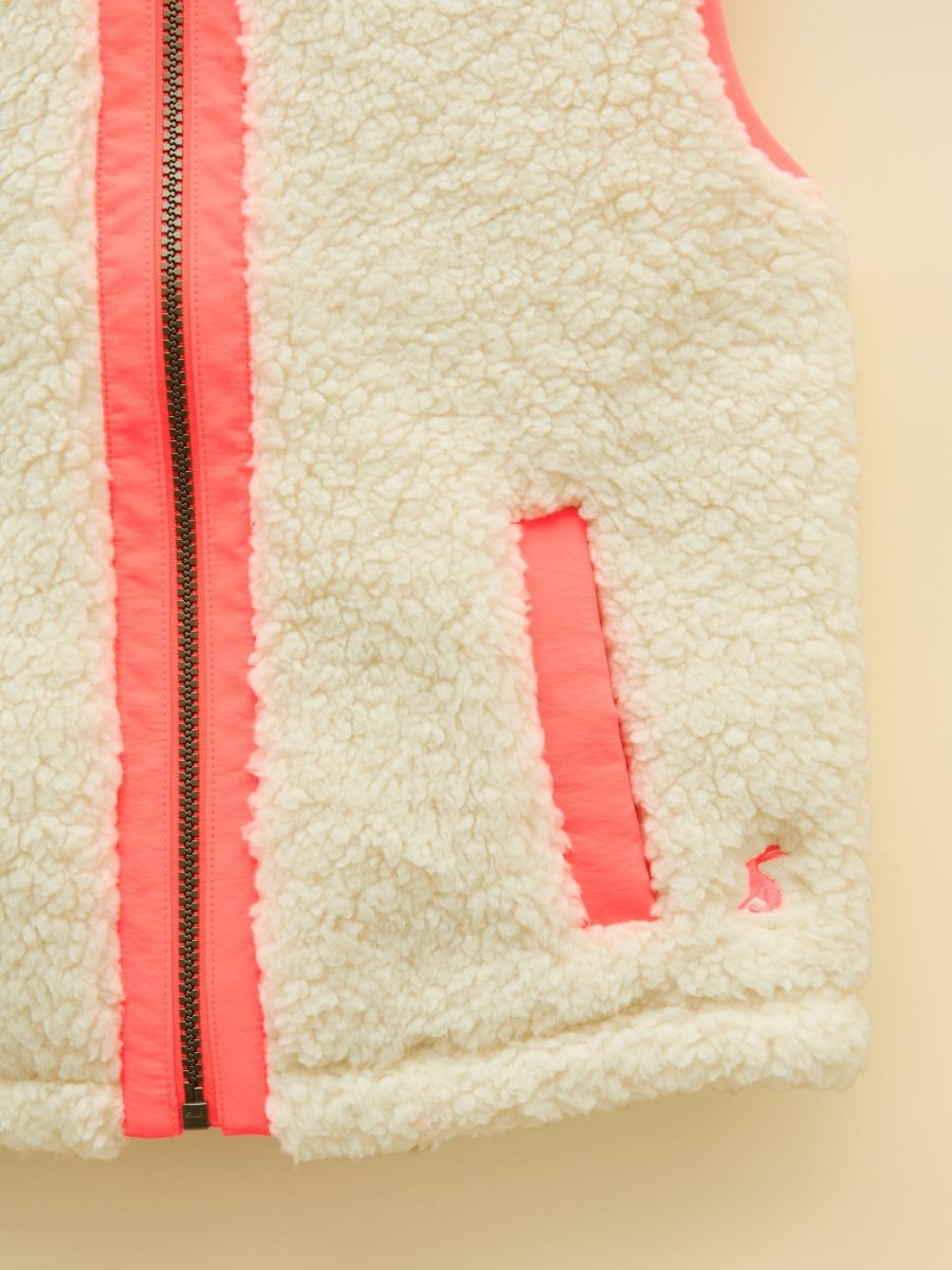 Girls' Tilly Cream Fleece Gilet - RUTHERFORD & Co