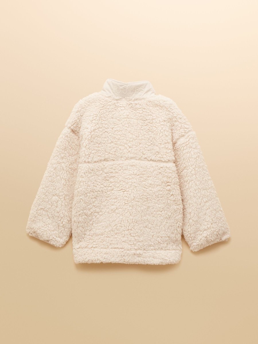 Girls' Tilly Cream Quarter Zip Fleece - RUTHERFORD & Co