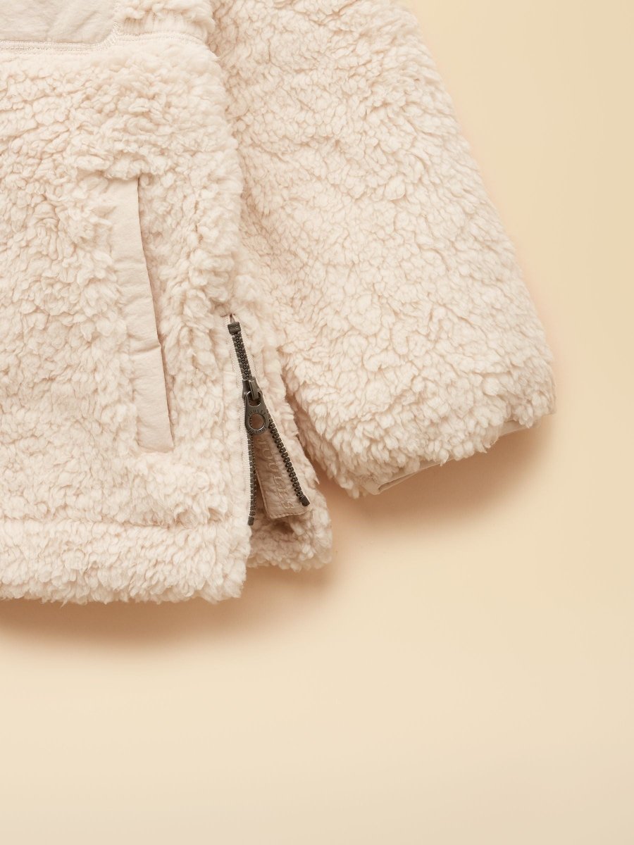 Girls' Tilly Cream Quarter Zip Fleece - RUTHERFORD & Co