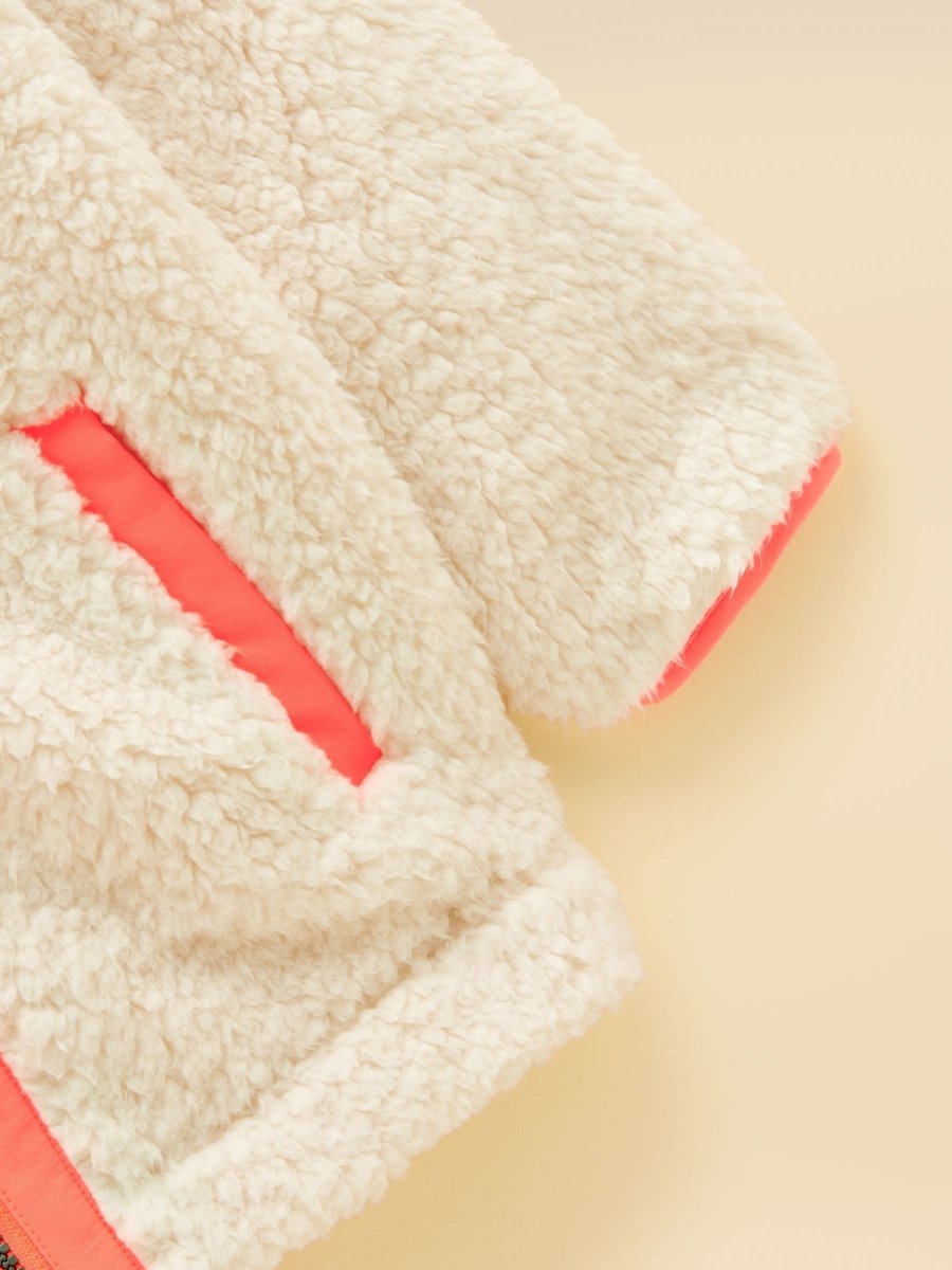 Girls' Tilly Cream Zip Through Fleece - RUTHERFORD & Co