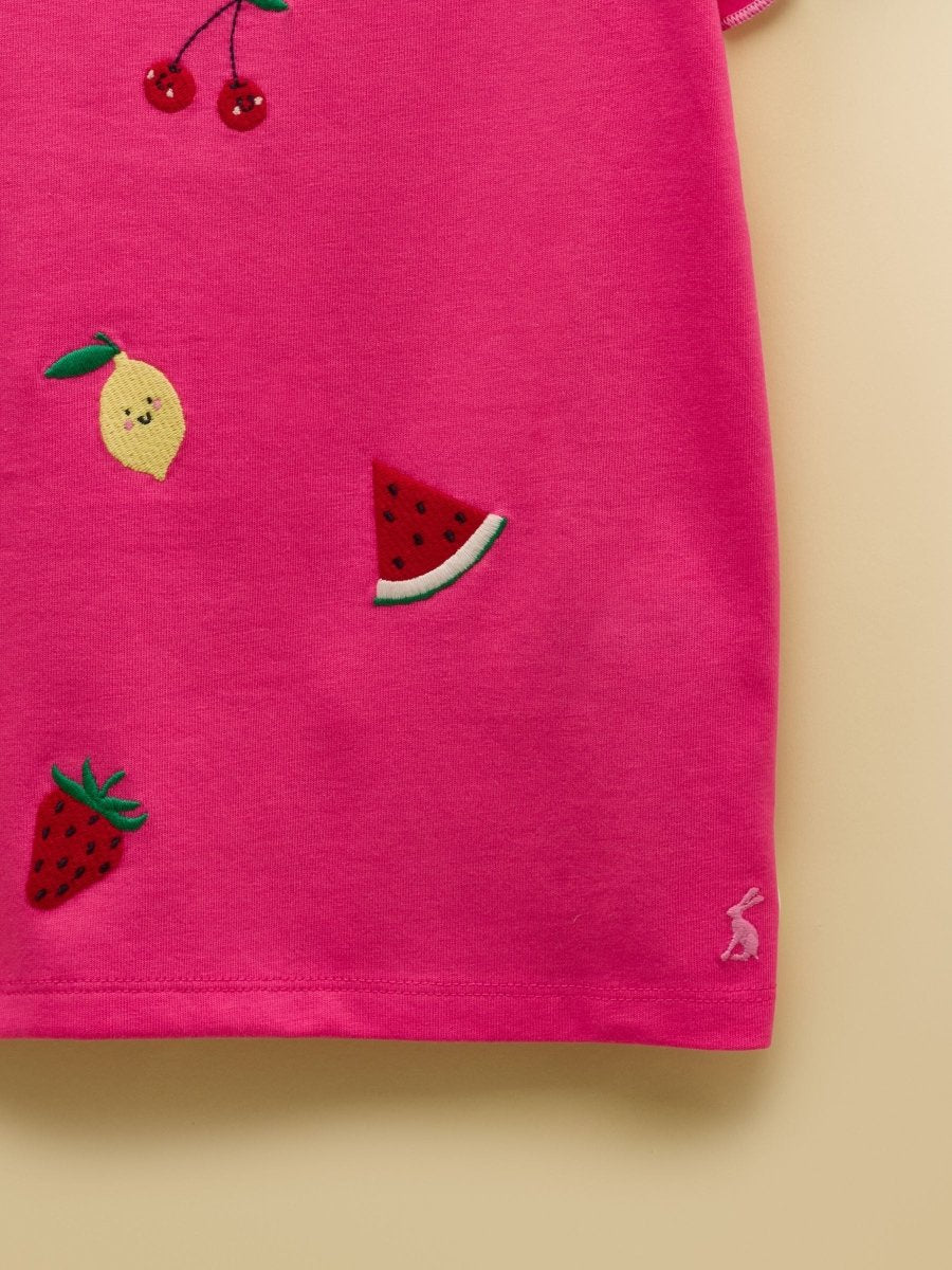 Girls' Waverley Pink Frill Sleeve T-Shirt - RUTHERFORD & Co