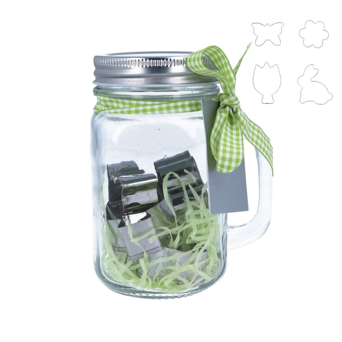 Glass Jar With Tin Cookie Cutters - RUTHERFORD & Co