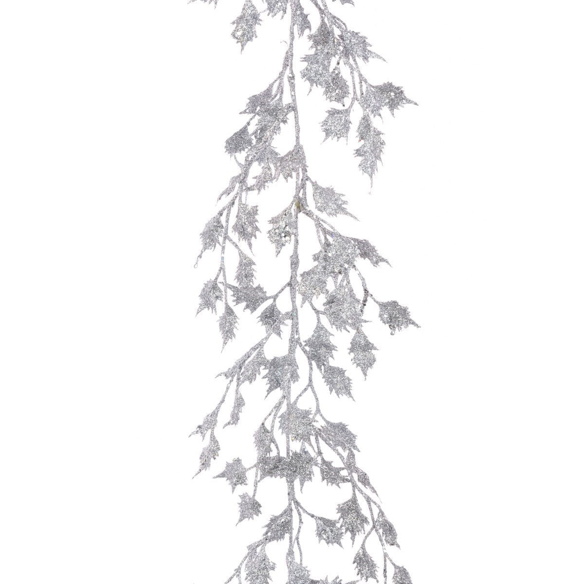 Glittered Holly Garland 180cm - RUTHERFORD & Co